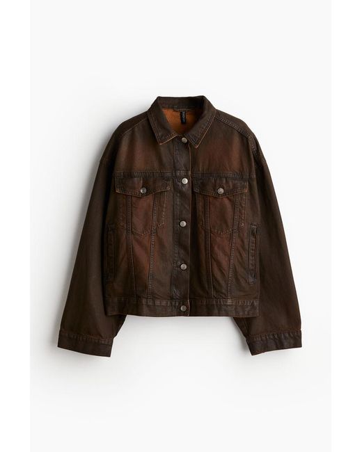 Veste En Denim H M en coloris Marron Lyst