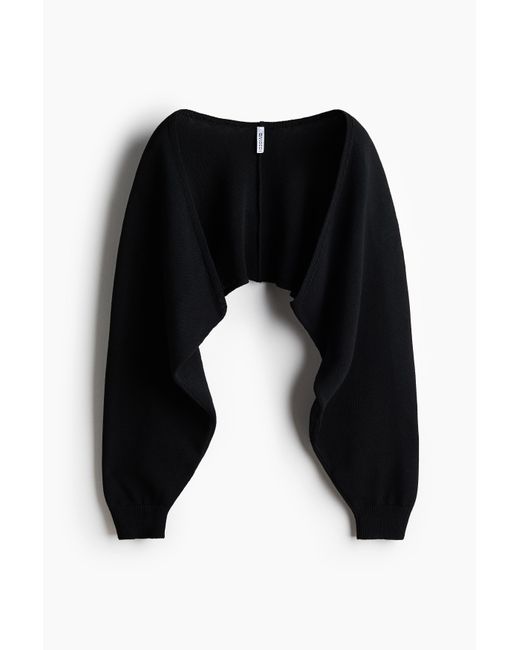 H&M Gebreide Bolero in het Black