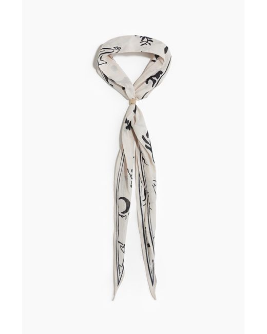 Foulard Cravate Avec Perle Fantaisie H&M en coloris Natural