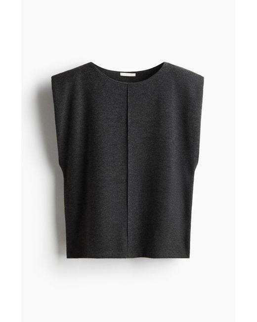 H&M Gebreide Top in het Black