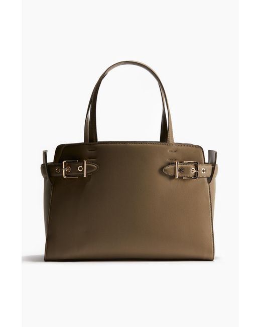 H&M Brown Tote Bag mit Schnallendetails
