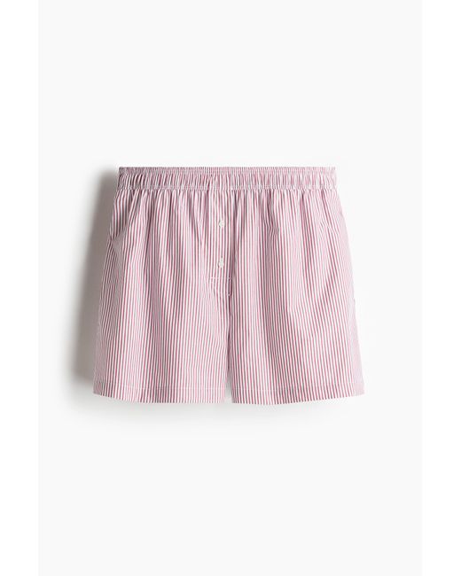 H&M Pink Popelineshorts