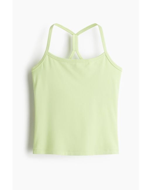 Top De Sport À Bretelles Fines Softmove H&M en coloris Yellow