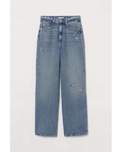 Wide High Jeans Jean H&M en coloris Bleu | Lyst