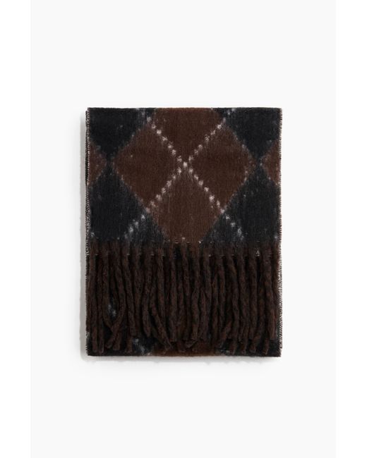 H&M Black Schal mit Fransen