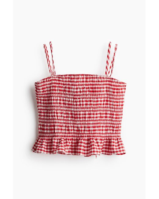 H&M Red Gesmoktes Trägertop