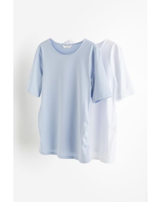 H&M Blue MAMA 2er-Pack Baumwollshirts
