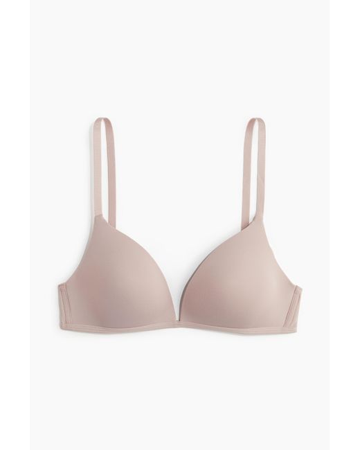 H&M Padded Soft-bh Van Microvezel in het Natural