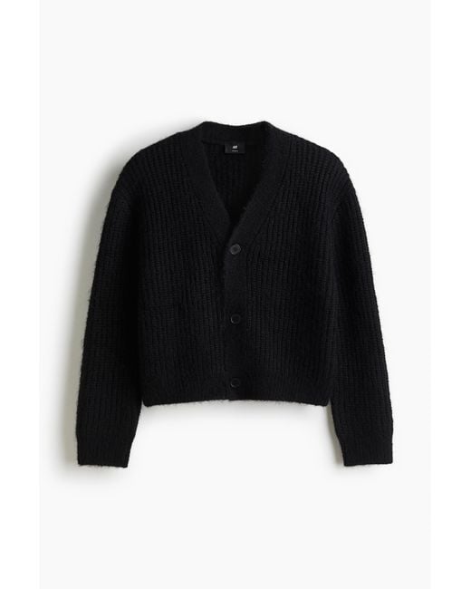 Gilet Loose Fit en maille côtelée H&M pour homme en coloris Black