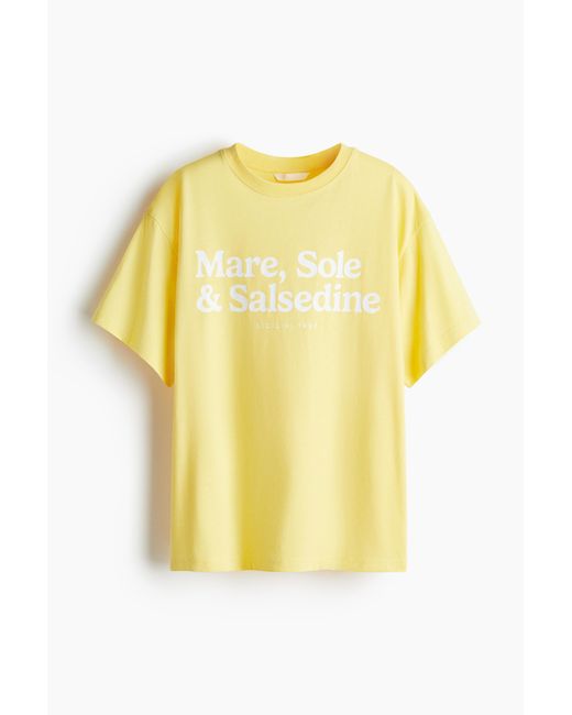 H&M Yellow Oversized T-Shirt