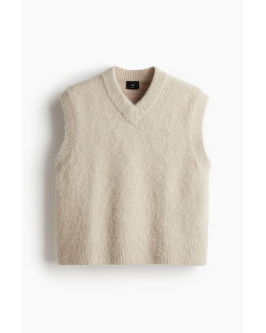 H&M Fluffy Slip-over in het Natural voor heren