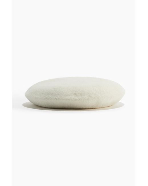 H&M White Baskenmütze aus Wolle