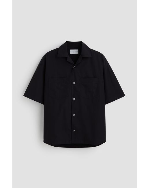 H&M Freizeithemd aus Pima-Baumwolle in Black für Herren