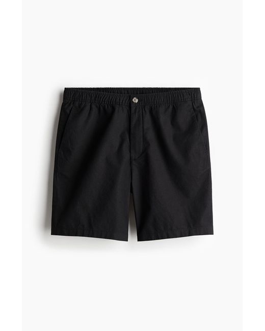 H&M Shorts aus Leinenmix Regular Fit in Black für Herren