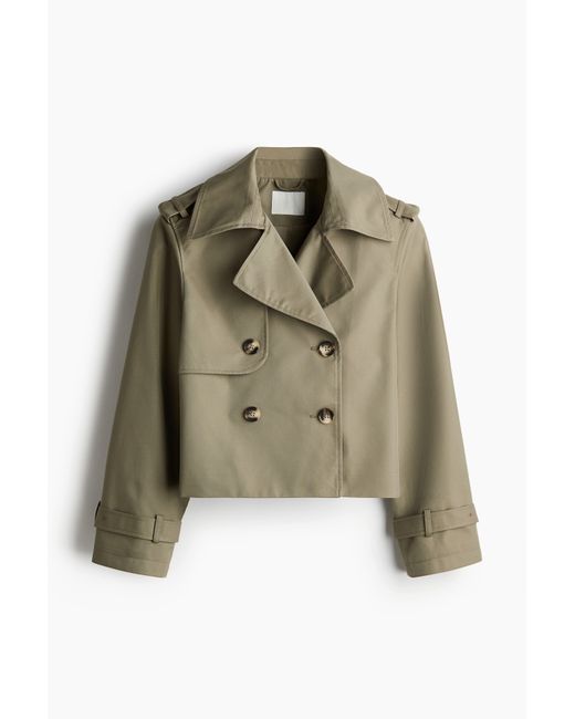 H&M Green Trenchjacke