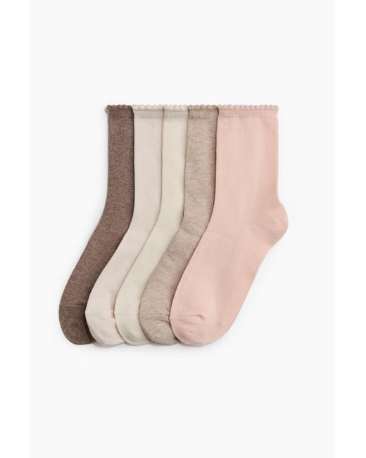 H&M Pink 5er-Pack Socken