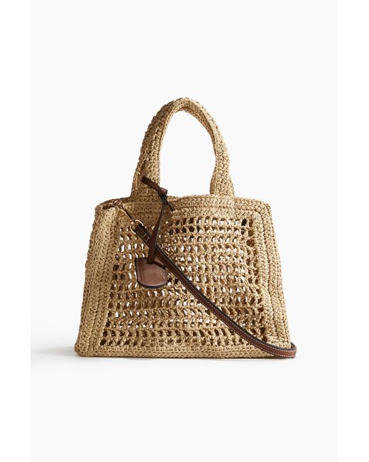 H&M Strooien Handtas in het Natural