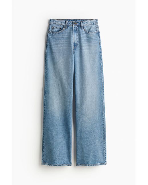 H&M Blue Wide Ultra High Jeans