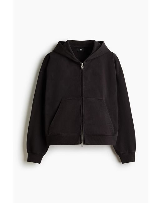 H&M Oversized Capuchonvest in het Black voor heren