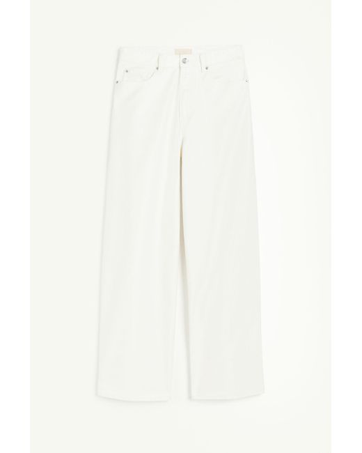 Coated Wide Regular Jeans H&M en coloris White