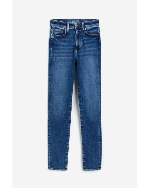 H&M Blue True To You Skinny Ultra High Ankle Jeans
