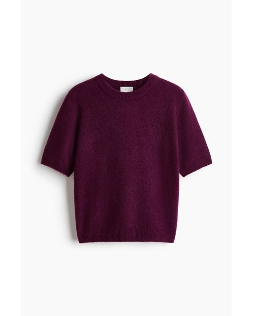 H&M Purple Feinstrickpullover