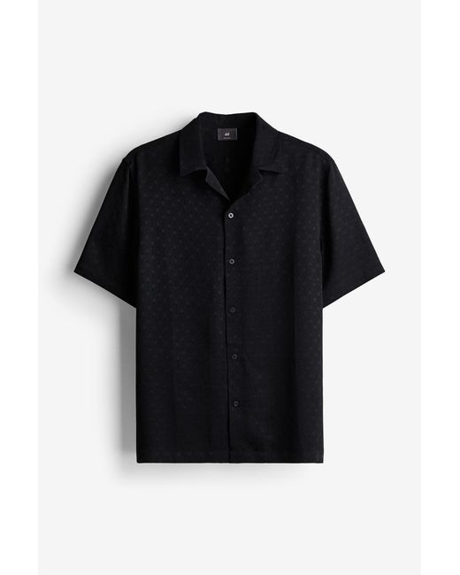 H&M Freizeithemd in Regular Fit in Black für Herren