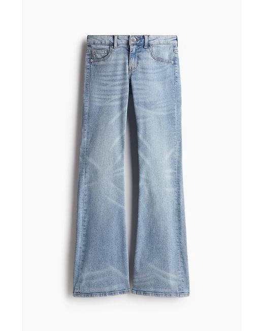 H&M Blue Flared Low Jeans