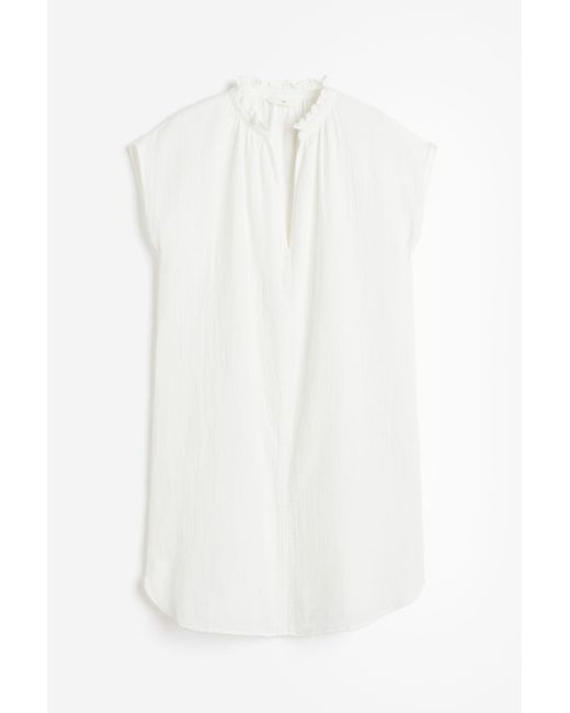 H&M White Kleid aus Musselin