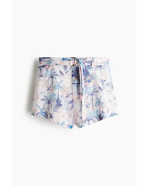 Short Ultra High Rise avec ceinture H&M en coloris Blue