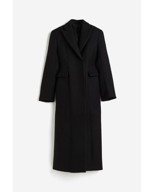 Manteau sablier en laine H&M en coloris Black