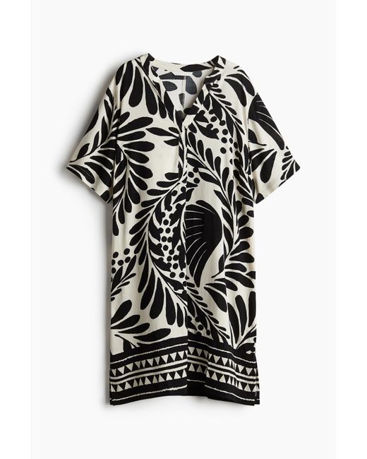 H&M Black Tunikakleid aus Viskose