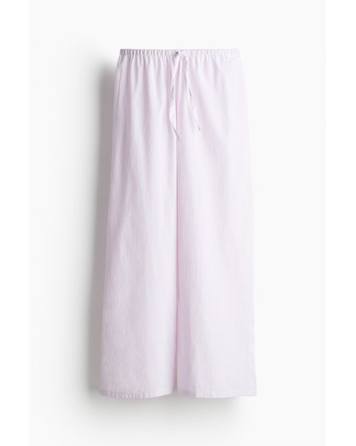 H&M Katoenen Pyjamabroek in het White