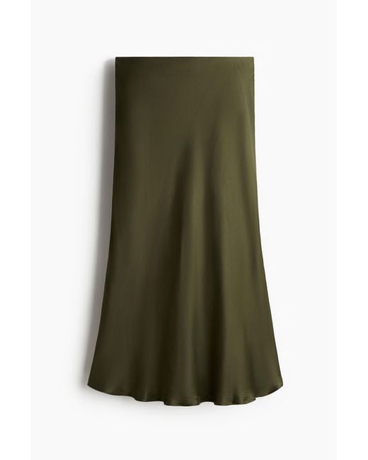 H&M Green Midijupe