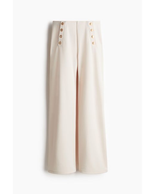 H&M White Hose mit Knöpfen