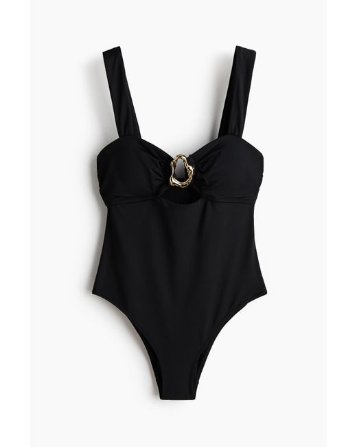 H&M Badpak Met Padded Cups in het Black