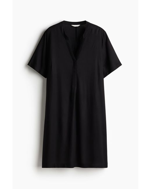 H&M Black Tunikakleid aus Viskose