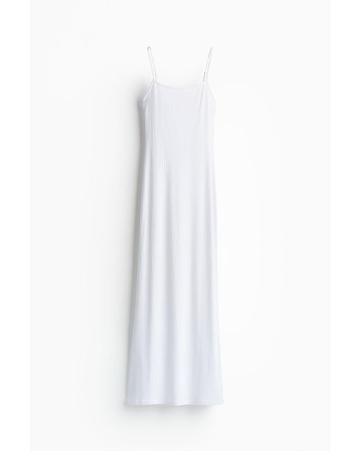 Robe maxi côtelée H&M en coloris White