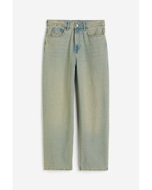 H&M Green Baggy Low Jeans