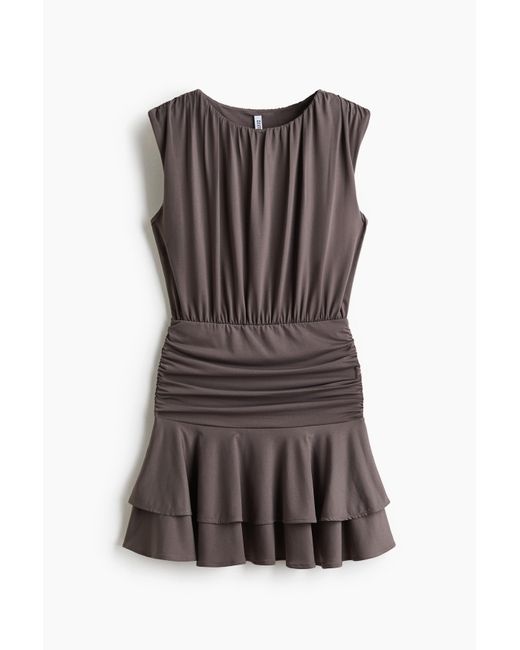 Minirobe à effet drapé H&M en coloris Brown