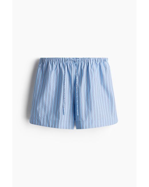 H&M Blue Baumwollshorts mit Kordelzug