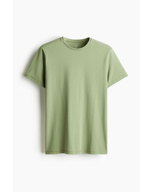 H&M COOLMAX® T-Shirt Slim Fit in Green für Herren