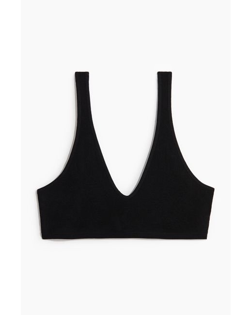 H&M Black Nahtloser Soft-BH aus Spitze