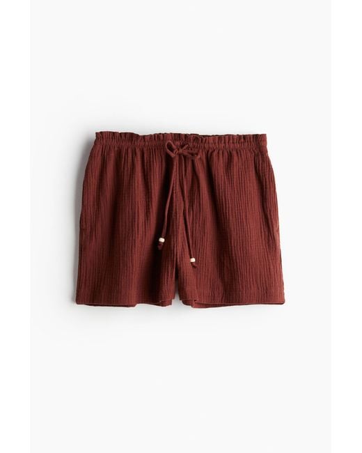 H&M Red Musselin-Shorts