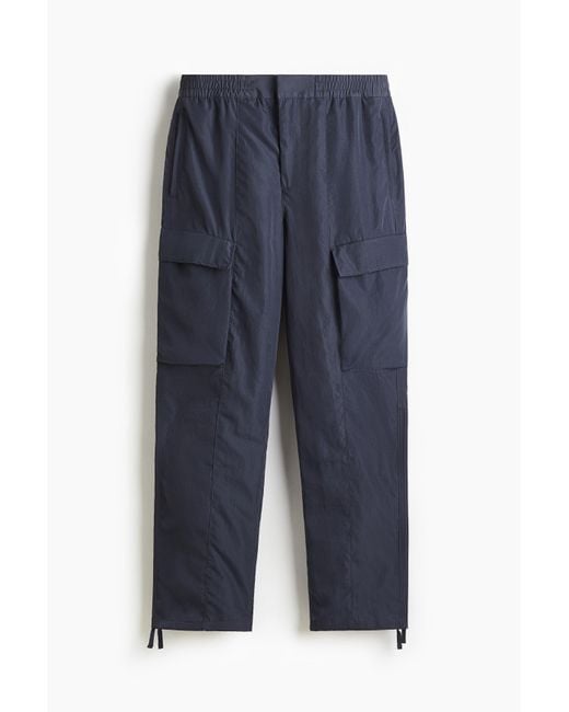 H&M Cargohose aus Nylon in Relaxed Fit in Blue für Herren