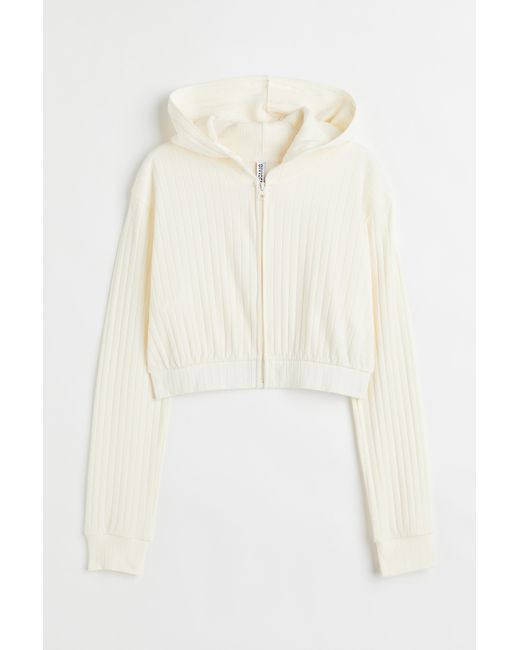 Veste À Capuche Courte Et Zippée H&M en coloris Natural