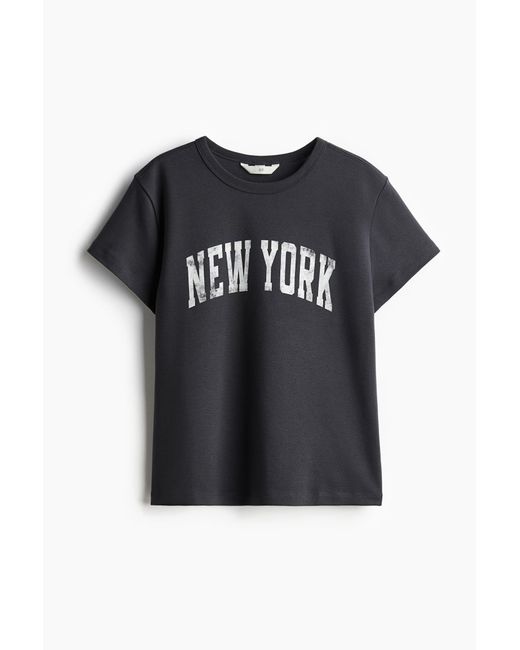 T-shirt ajusté H&M en coloris Black