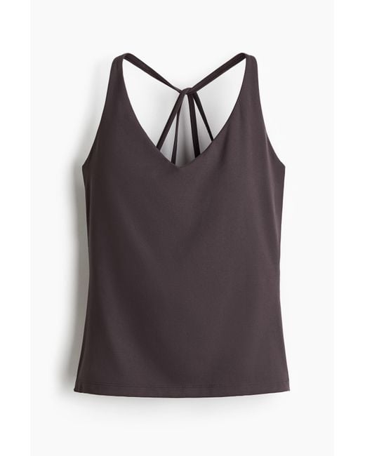 H&M Purple Sport-Trägertop mit integriertem BH mit SoftMove TM