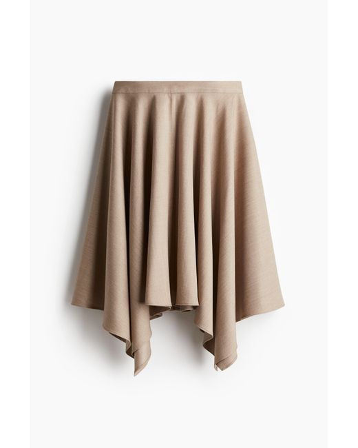 H&M Natural Asymmetrischer Rock