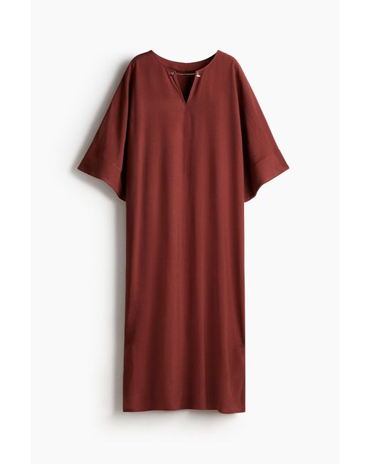 Robe Caftan Avec Chaîne H&M en coloris Red